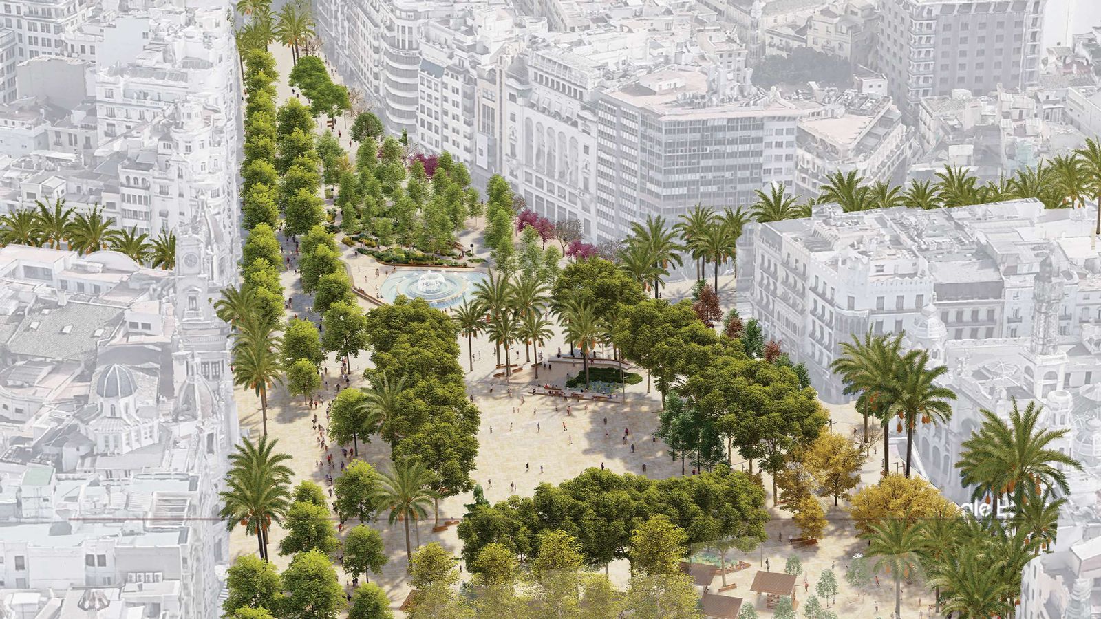Re-Natura, el projecte guanyador per a la plaça de l'Ajuntament de València Re-Natura, el projecte guanyador per a la plaça de l'Ajuntament de València