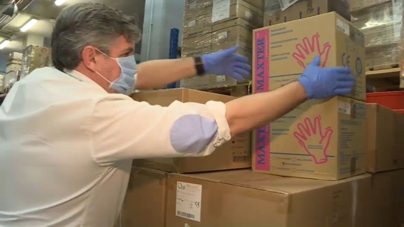 Material sanitari que va arribar a la Comunitat Valenciana en un primer enviament