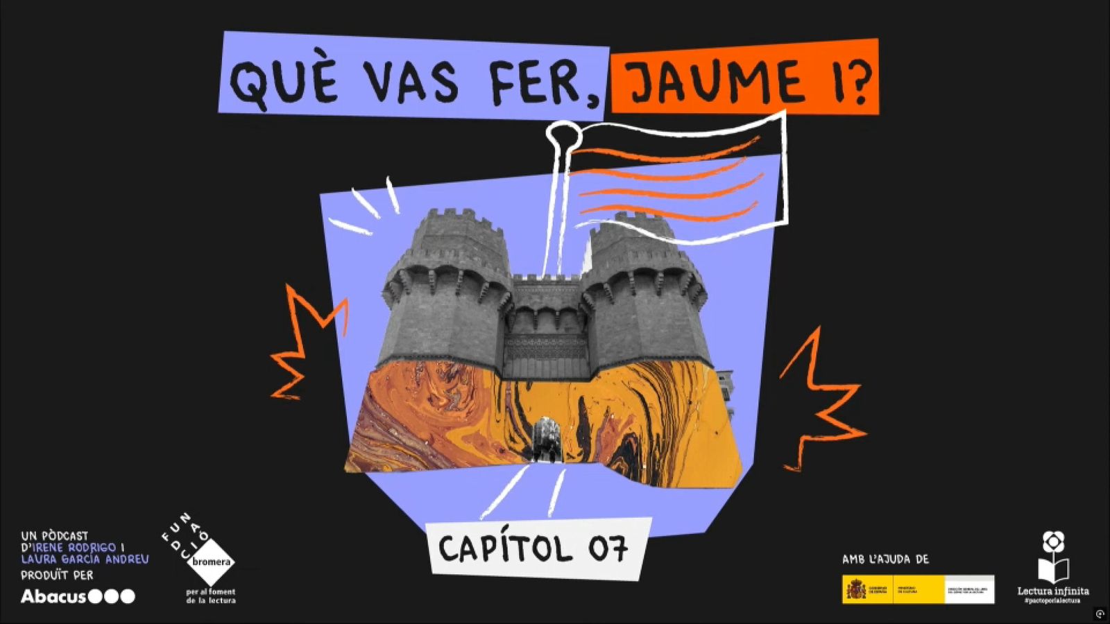 Captura de la promoció del pòdcast de Bromera sobre Jaume I