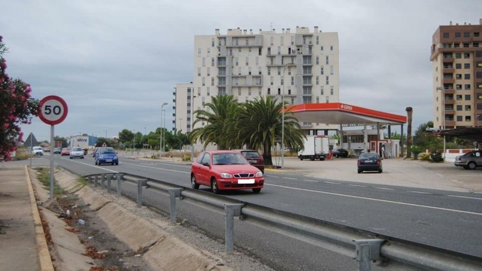 Imatge d'arxiu de la carretera N-340 al seu pas per Vinaròs