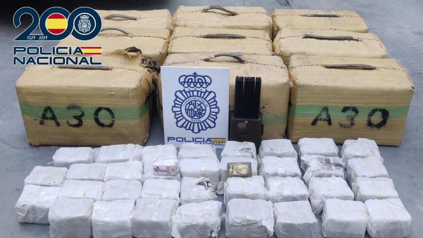 La Policia Nacional deté a Alginet a dos homes amb 377 quilos d'haixix.