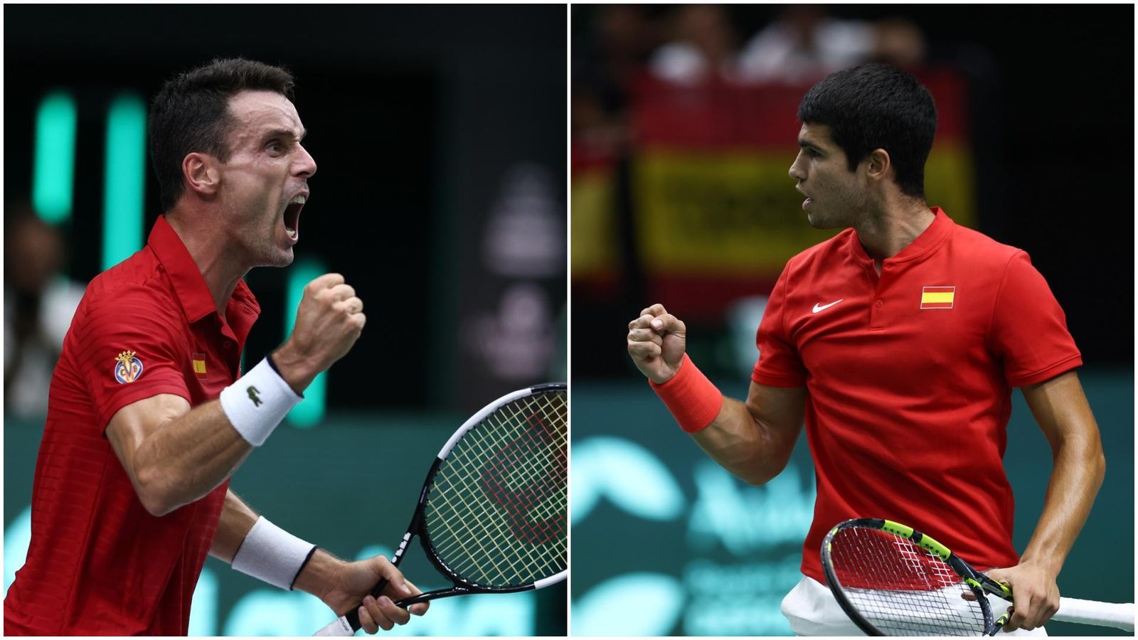 Bautista i Alcaraz celebren un punt