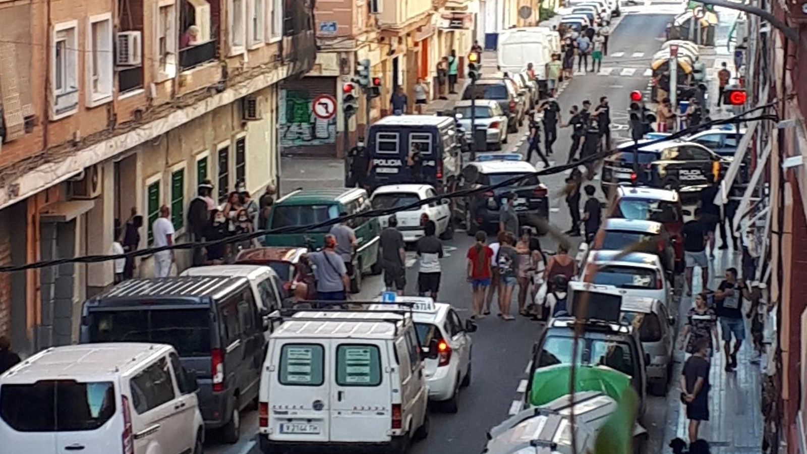 Desplegament policial a Orriols