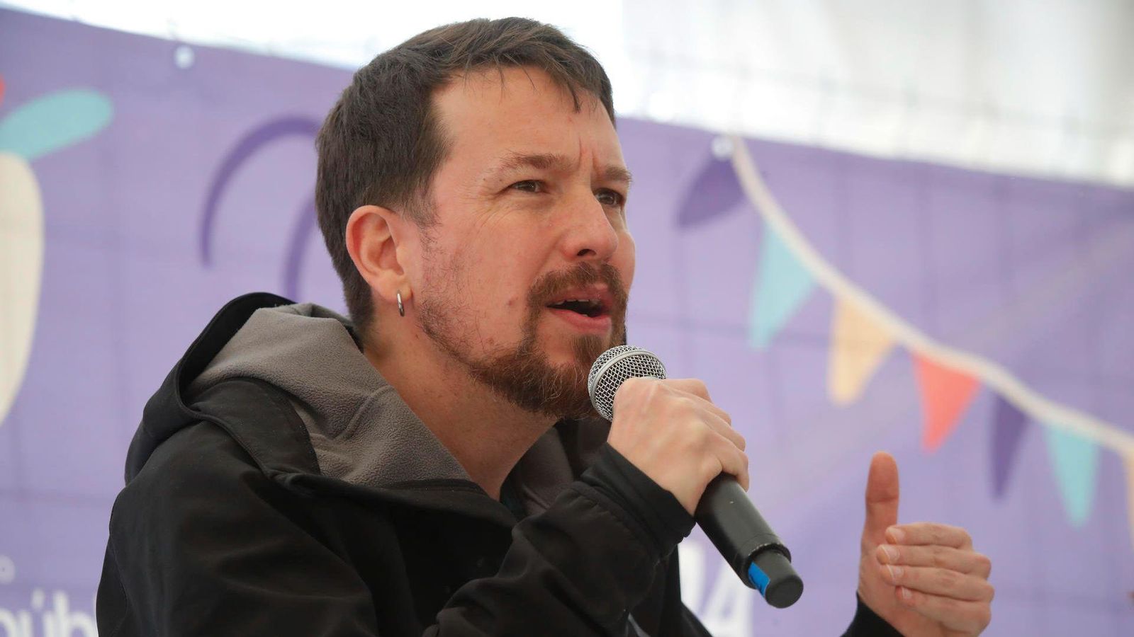 L'exlíder de Podem, Pablo Iglesias, en la Festa de la Primavera a Saragossa L'exlíder de Podem, Pablo Iglesias, en la Festa de la Primavera a Saragossa