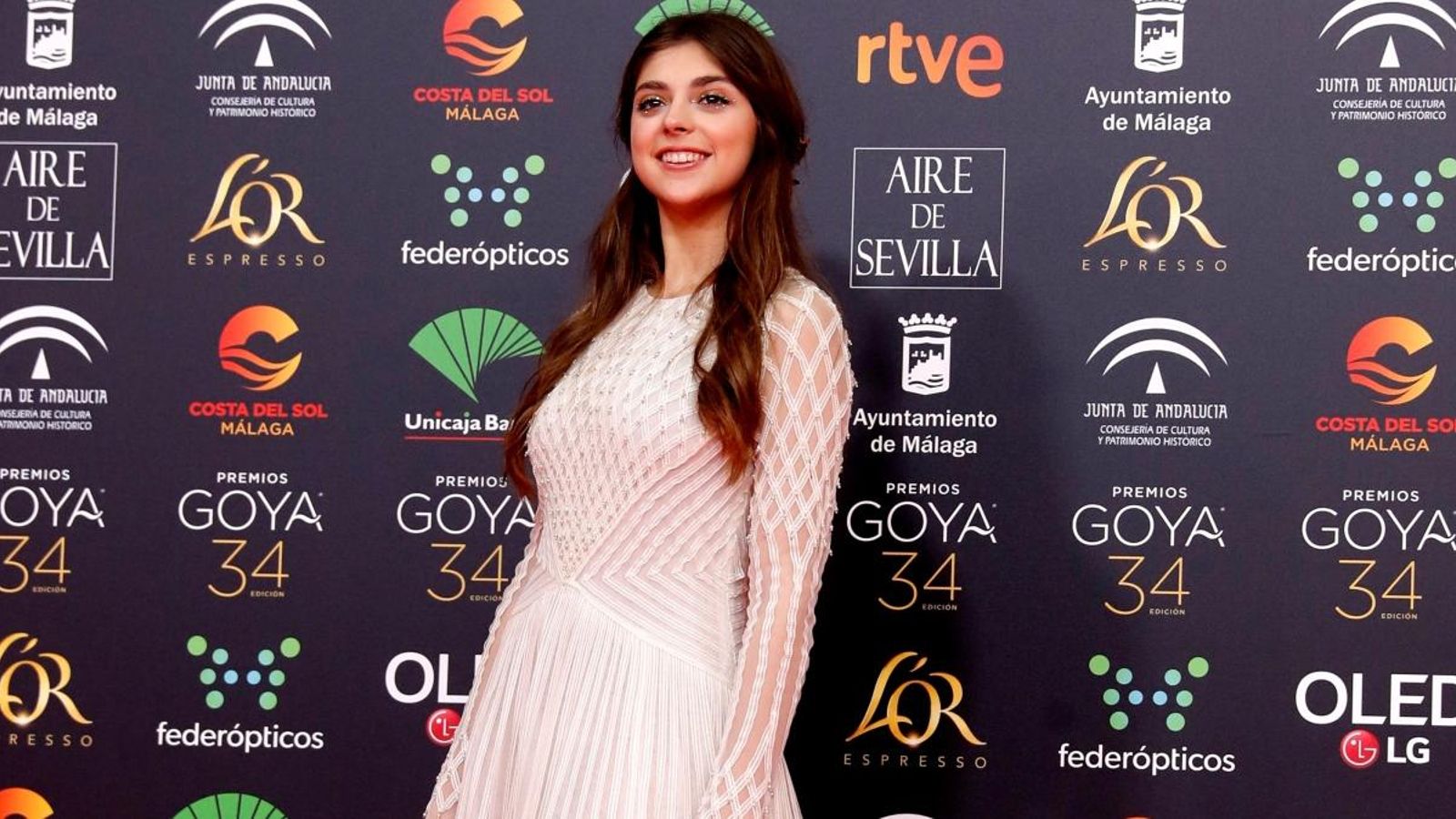 L'actriu Carmen Arrufat, nominada a millor actriu revelació a l'arribada de l'entrega dels premis Goya 2020