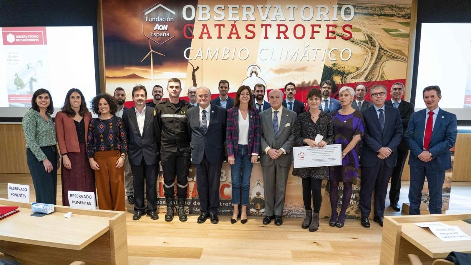 Ponents del Simposi sobre Canvi Climàtic, a la seu de la Universitat de Navarra a Madrid