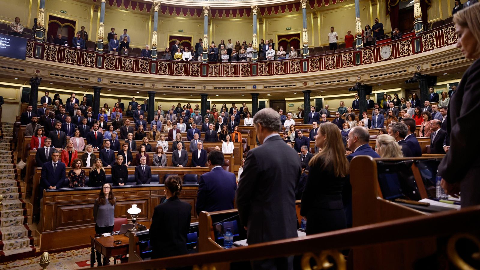 L'hemicicle guarda un minut de silenci en record per les persones que van perdre la vida fa un any per la dana a Espanya