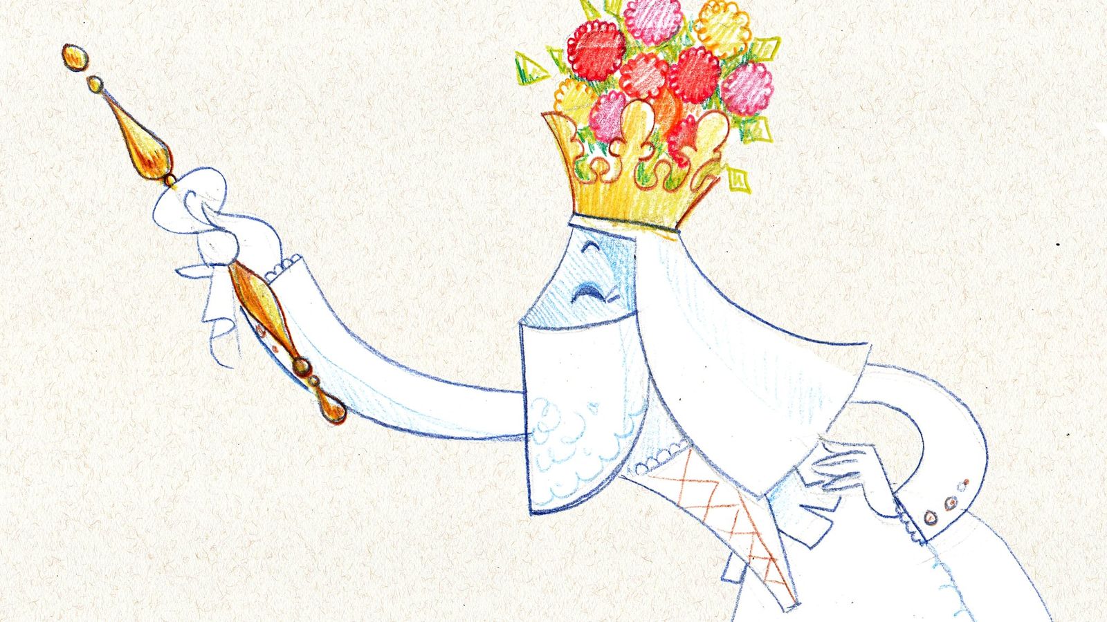 Detall de l'esbos de la falla municipal infantil de València per a les falles 2023, ‘Valencians en dansa’, de Ceballos & Sanabria