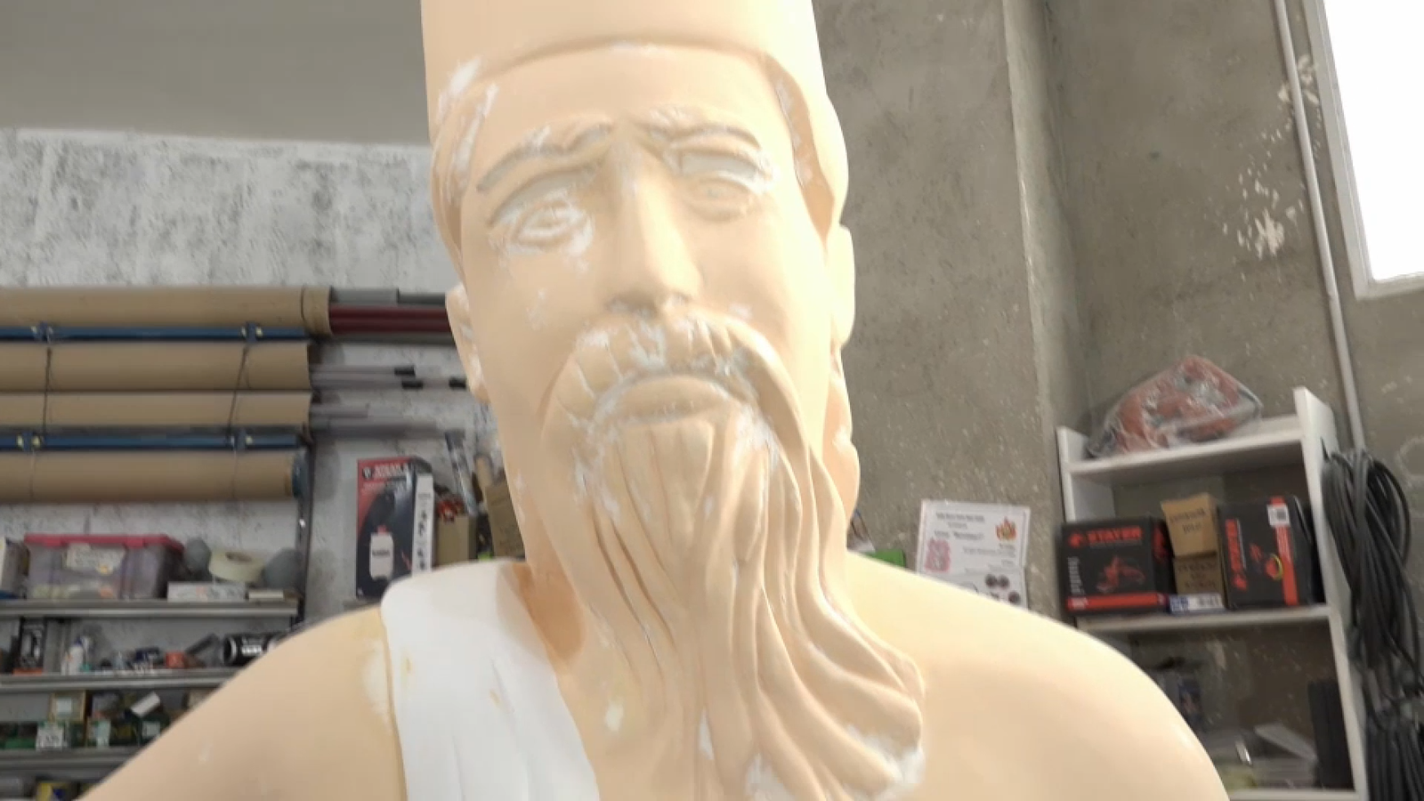 En la imatge, el Neptú, figura central de la carrossa de Sant Pere de Casteló de la Plana