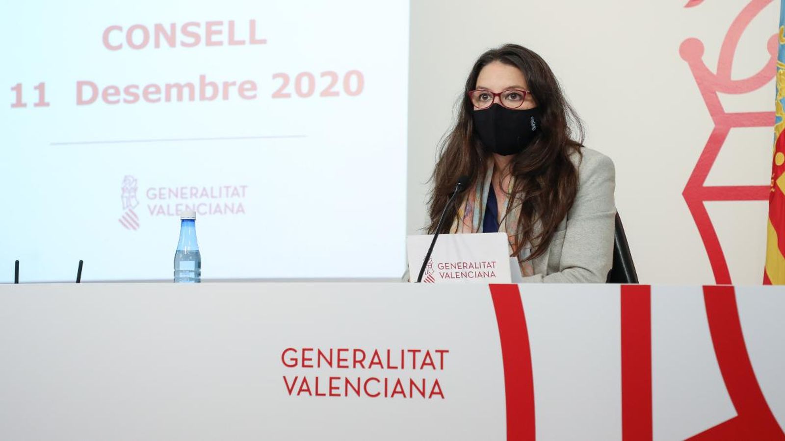 Mónica Oltra aquest divendres durant la roda de premsa posterior a ple del Consell