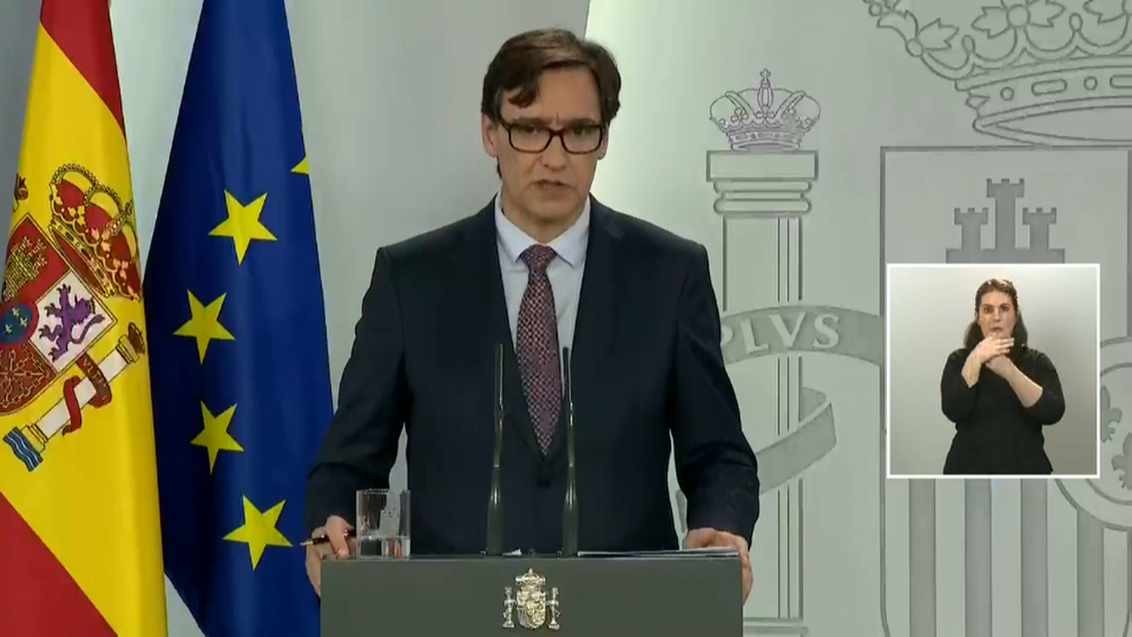 El ministre Salvador Illa, en la compareixença d'aquest diumenge