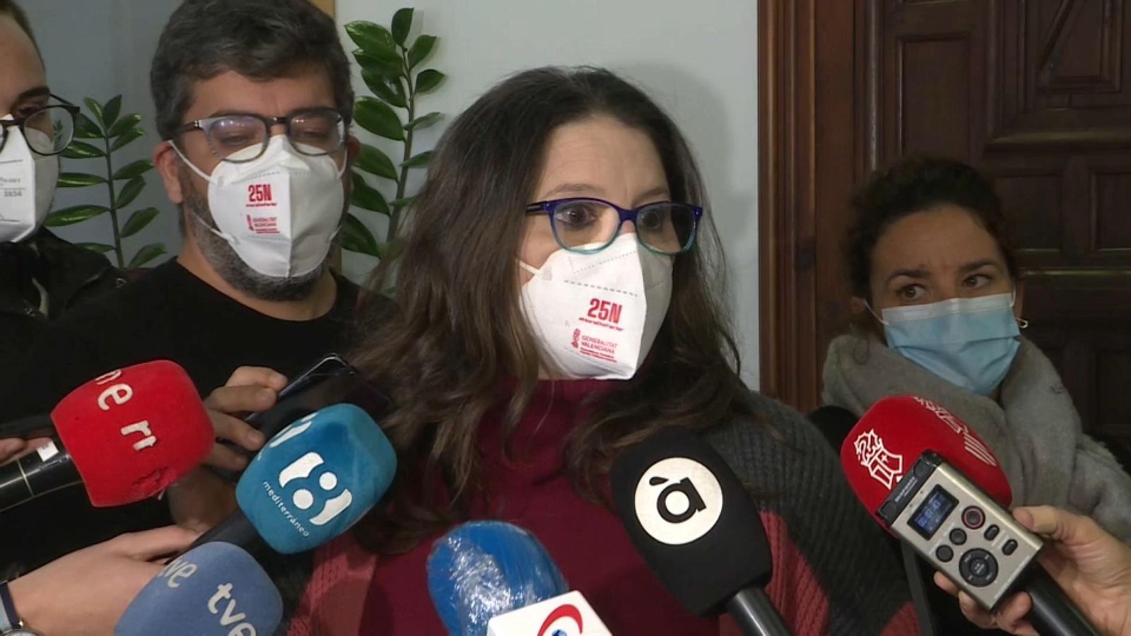 La vicepresidenta Mónica Oltra compareix davant els periodistes