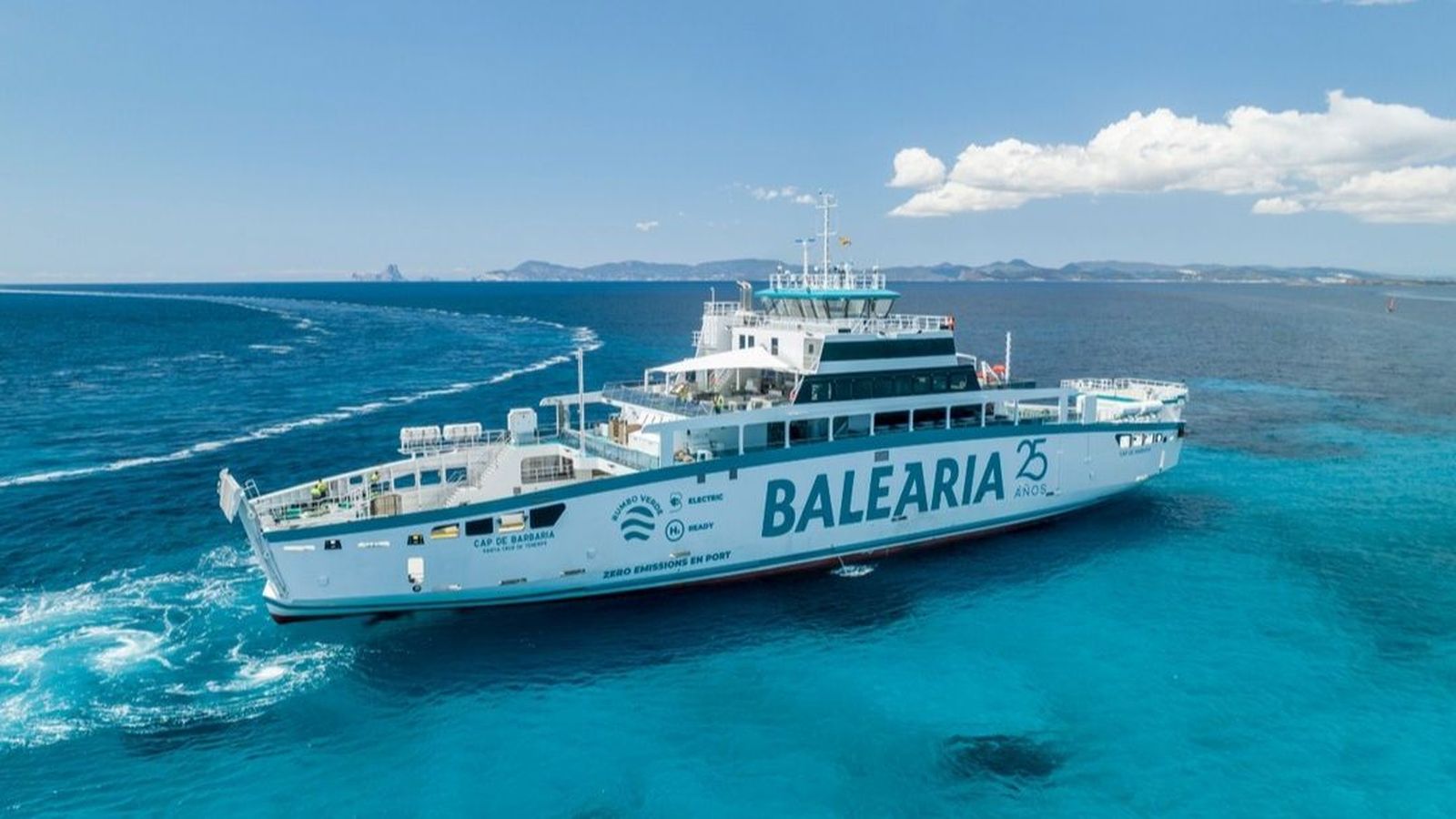 El primer ferri elèctric d'Espanya, batejat com Cap de Barbaria