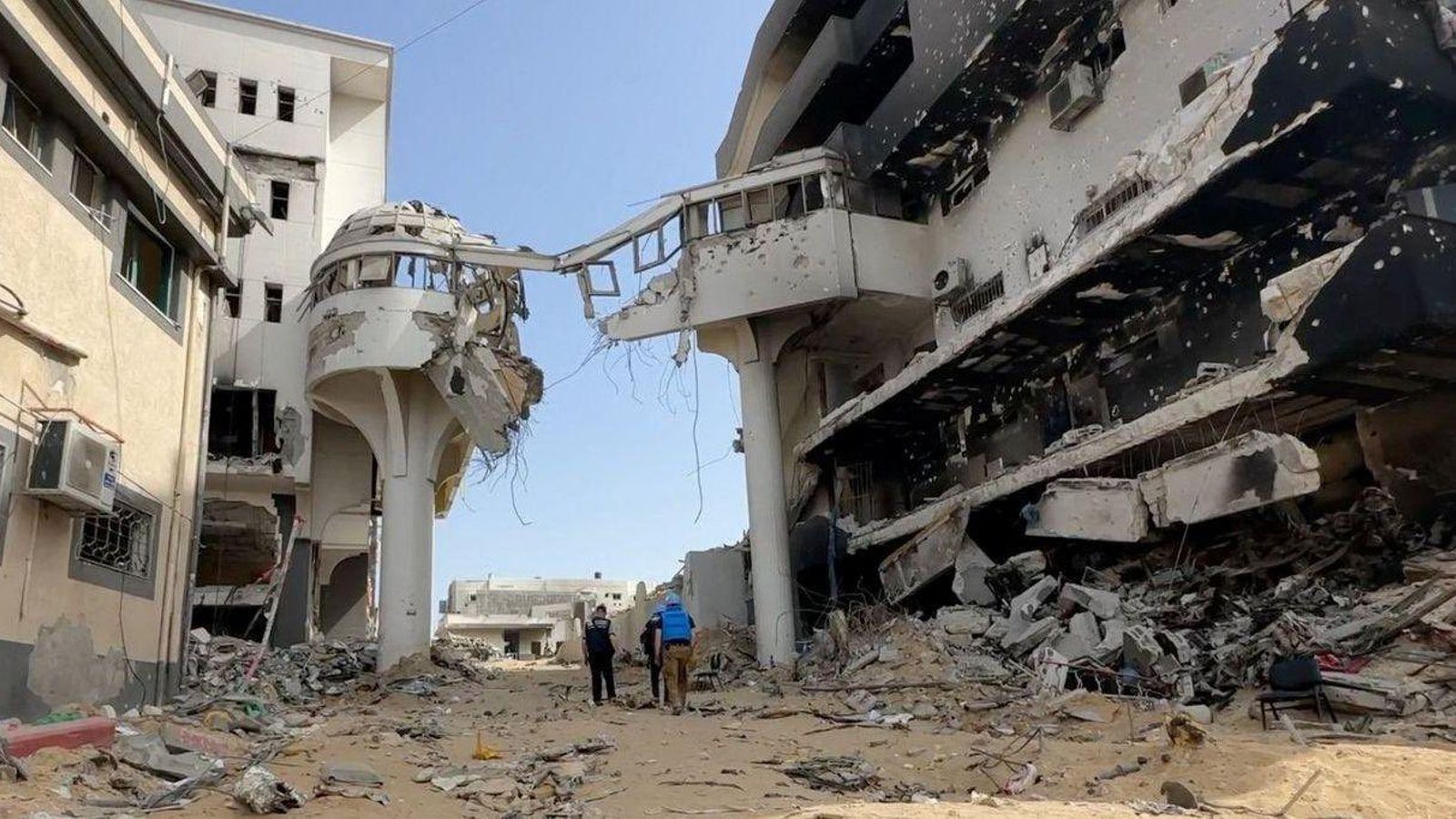 En imatge, el que queda de l'hospital Al-Shifa, el principal complexe sanitaris de Gaza, després de l'operació israeliana