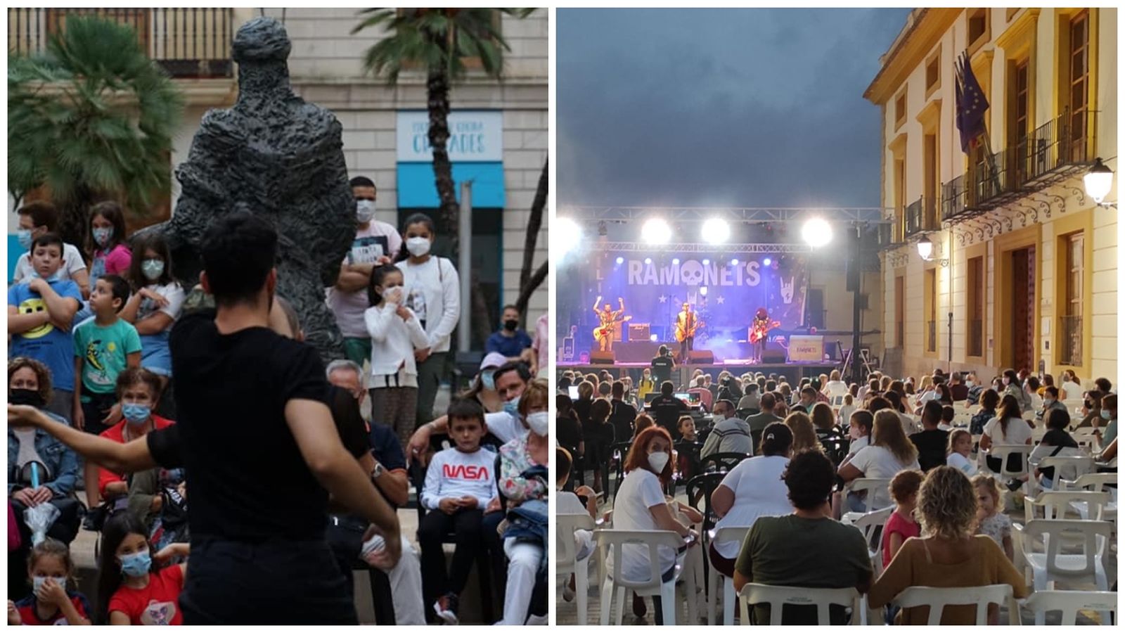 Alzira, a l'esquerra, i Aielo de Malferit, a la dreta, acolliran el 2022 nombroses activitats culturals