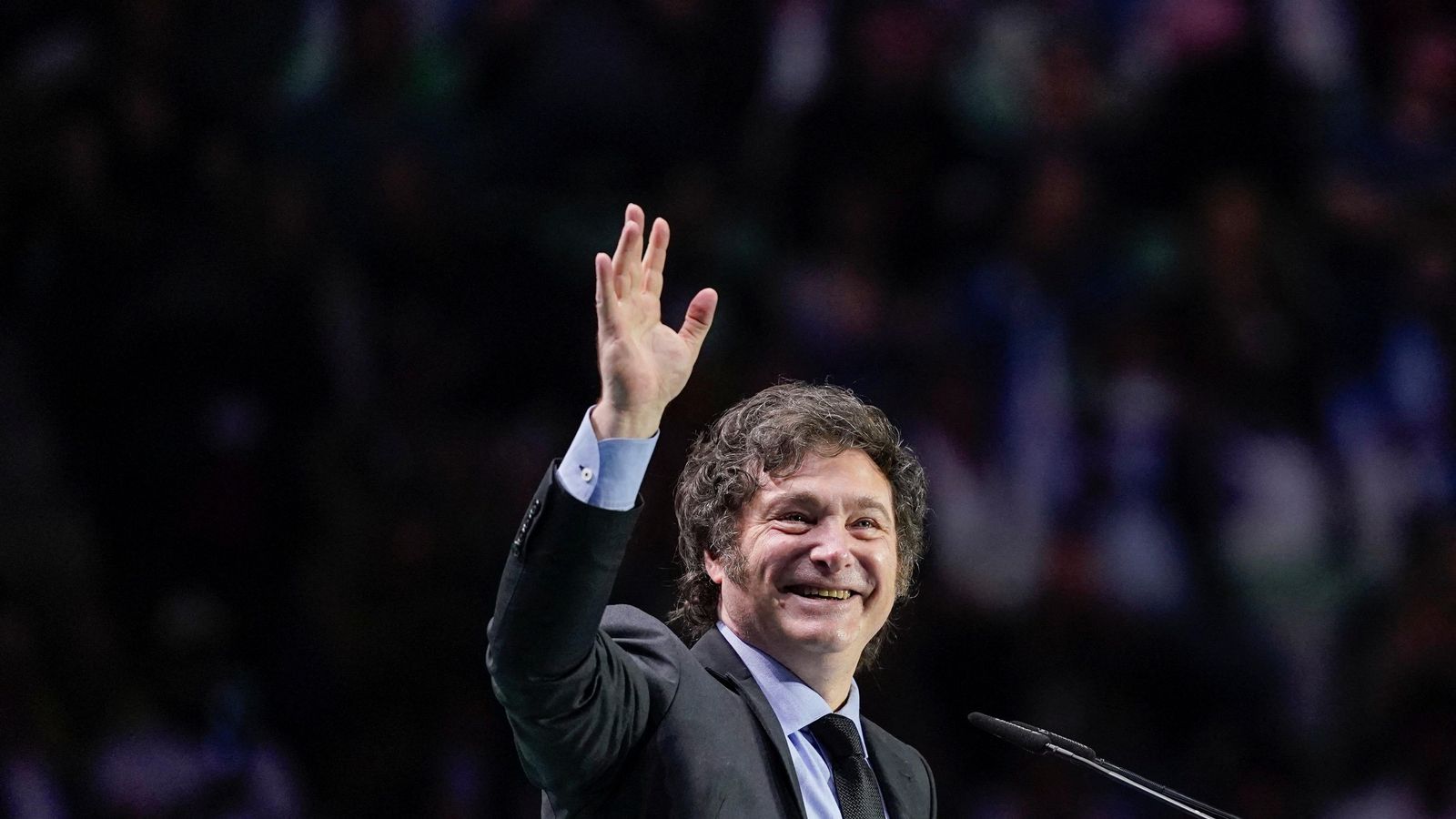 Milei, diumenge passat durant un acte de Vox a Madrid