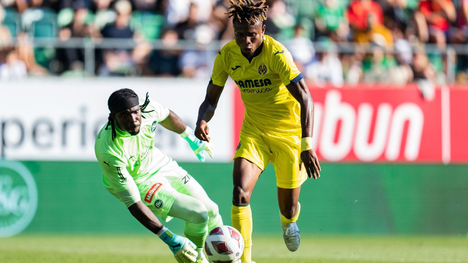 Samu, en una acció del partit Samu, en una acció del partit