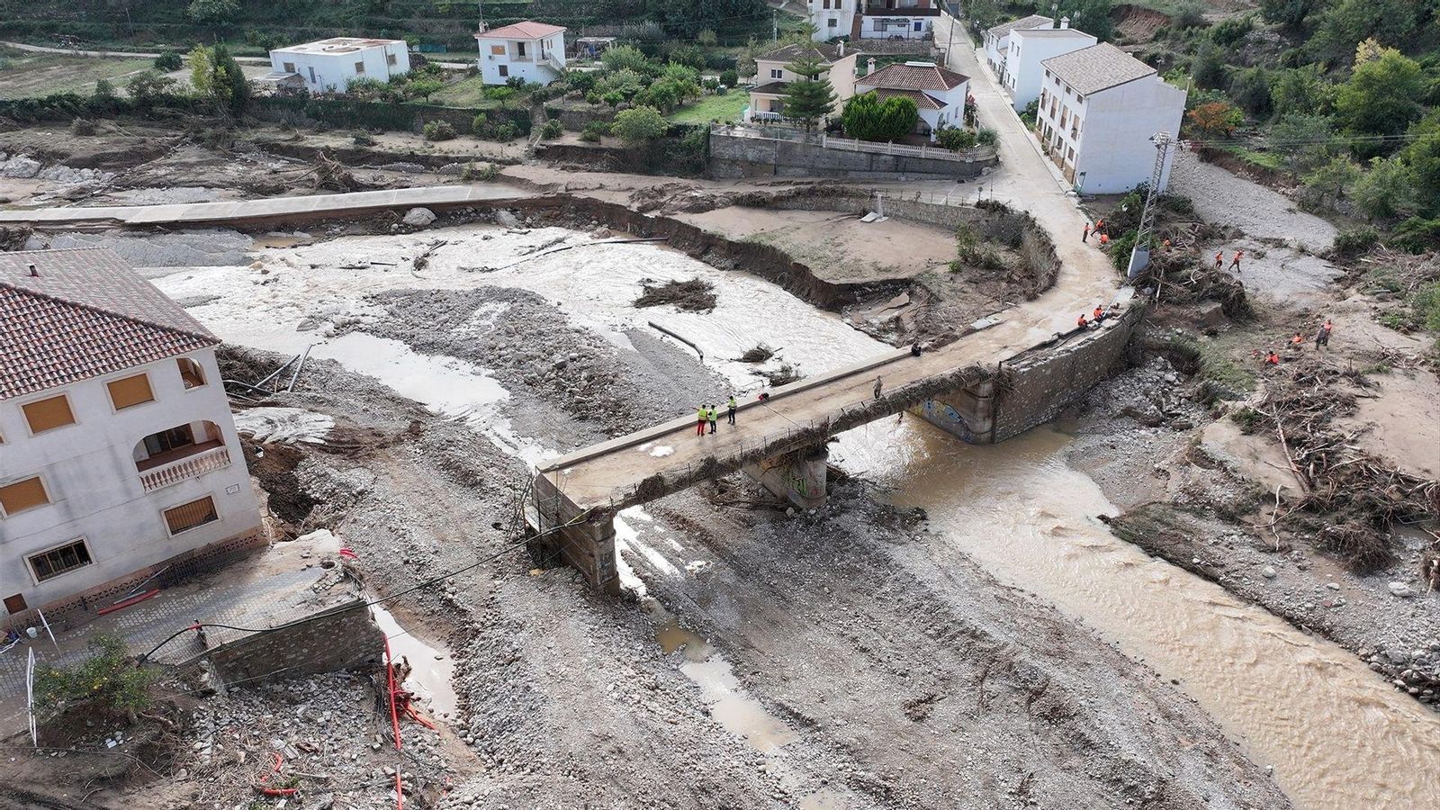 Imatge aèria de Sot de Xera després de la dana