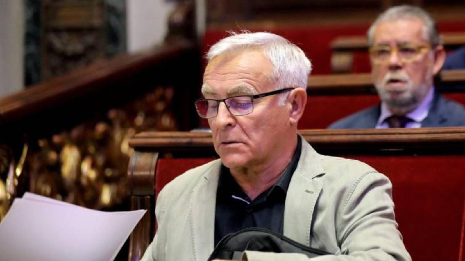 Imatge d'arxiu de Joan Ribó, en el ple celebrat a l'Ajuntament de València sobre l'EMT