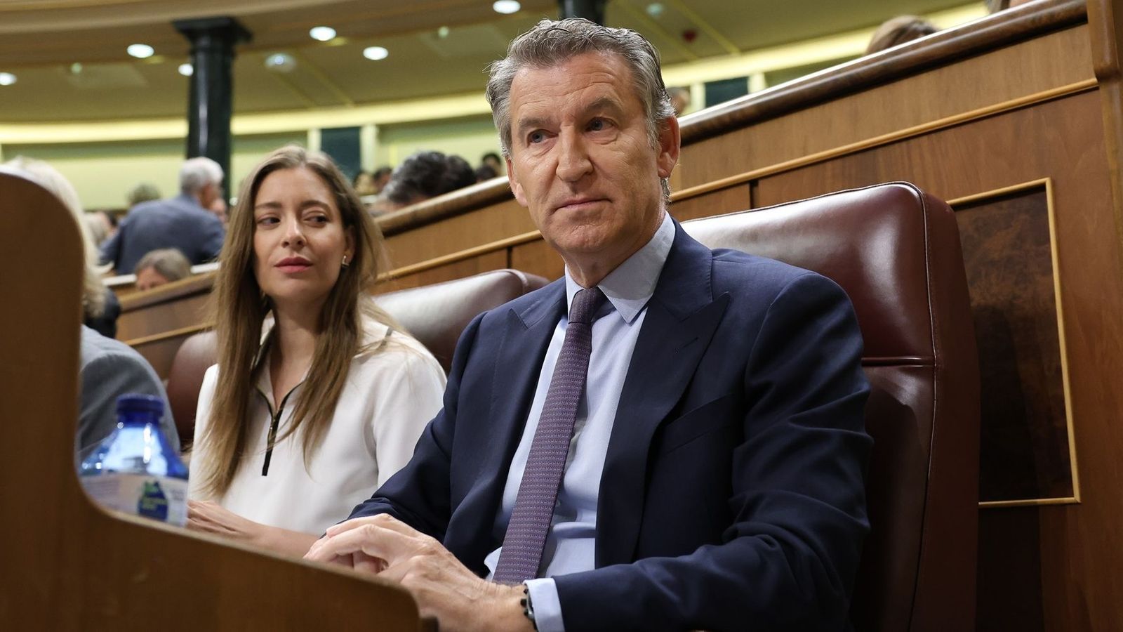 La portaveu del PP al Congrés, Ester Muñoz, i el líder del partit, Alberto Núñez Feijóo