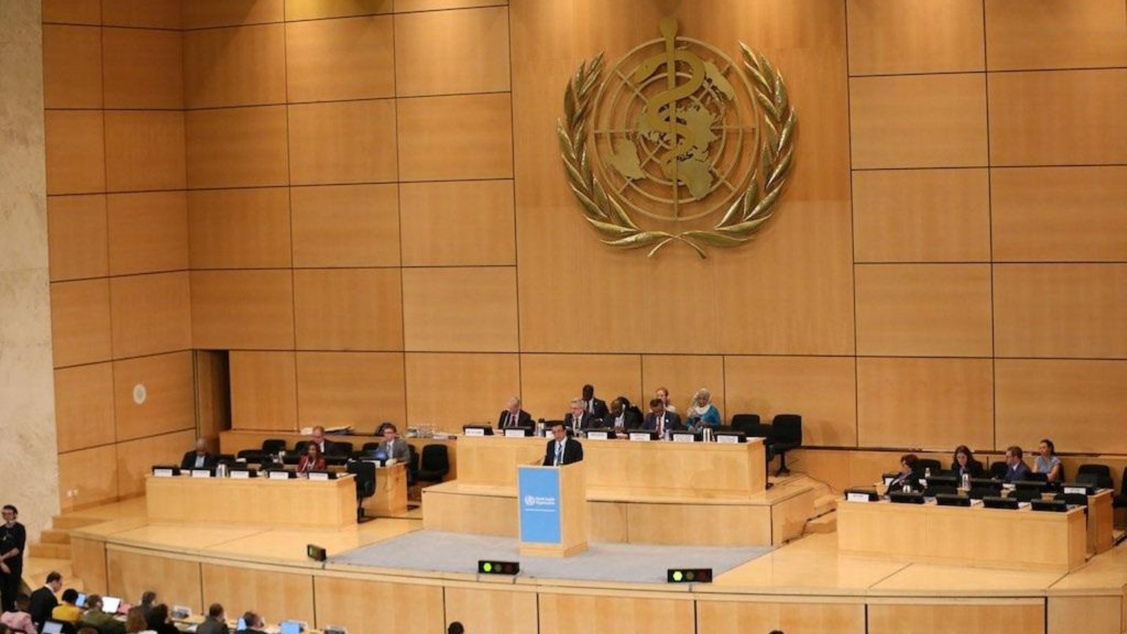 Assemblea Mundial de la Salut de l'OMS a Ginebra (Suïssa)