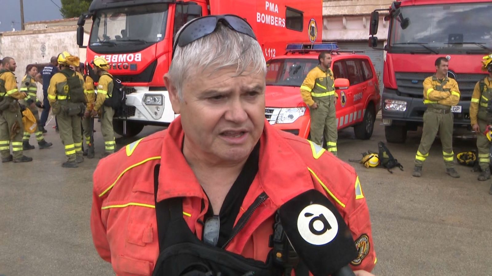 El cap de l'operatiu de Bombers José Miguel Basset en declaracions en À Punt NTC