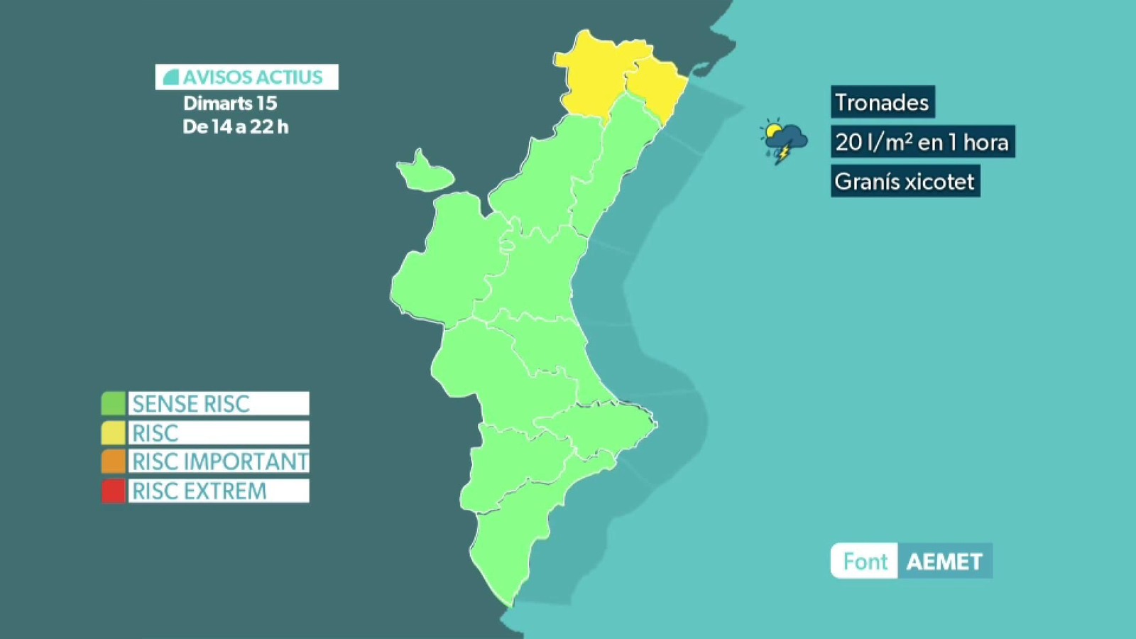 L'avís groc d'Aemet