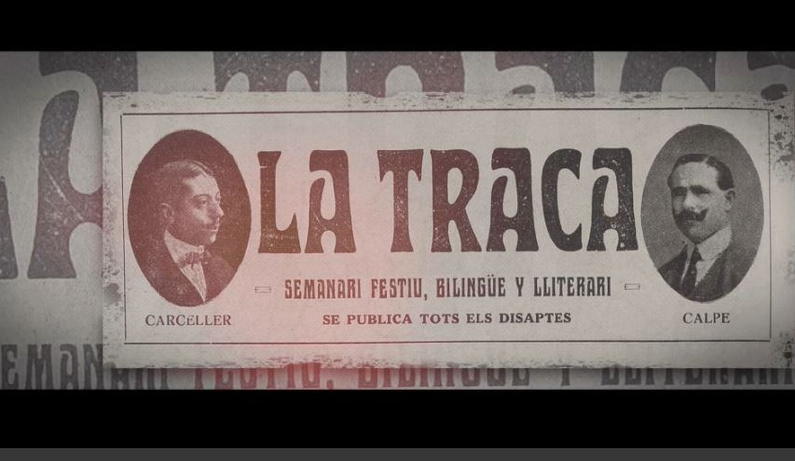 Capçalera de la revista 'La traca'