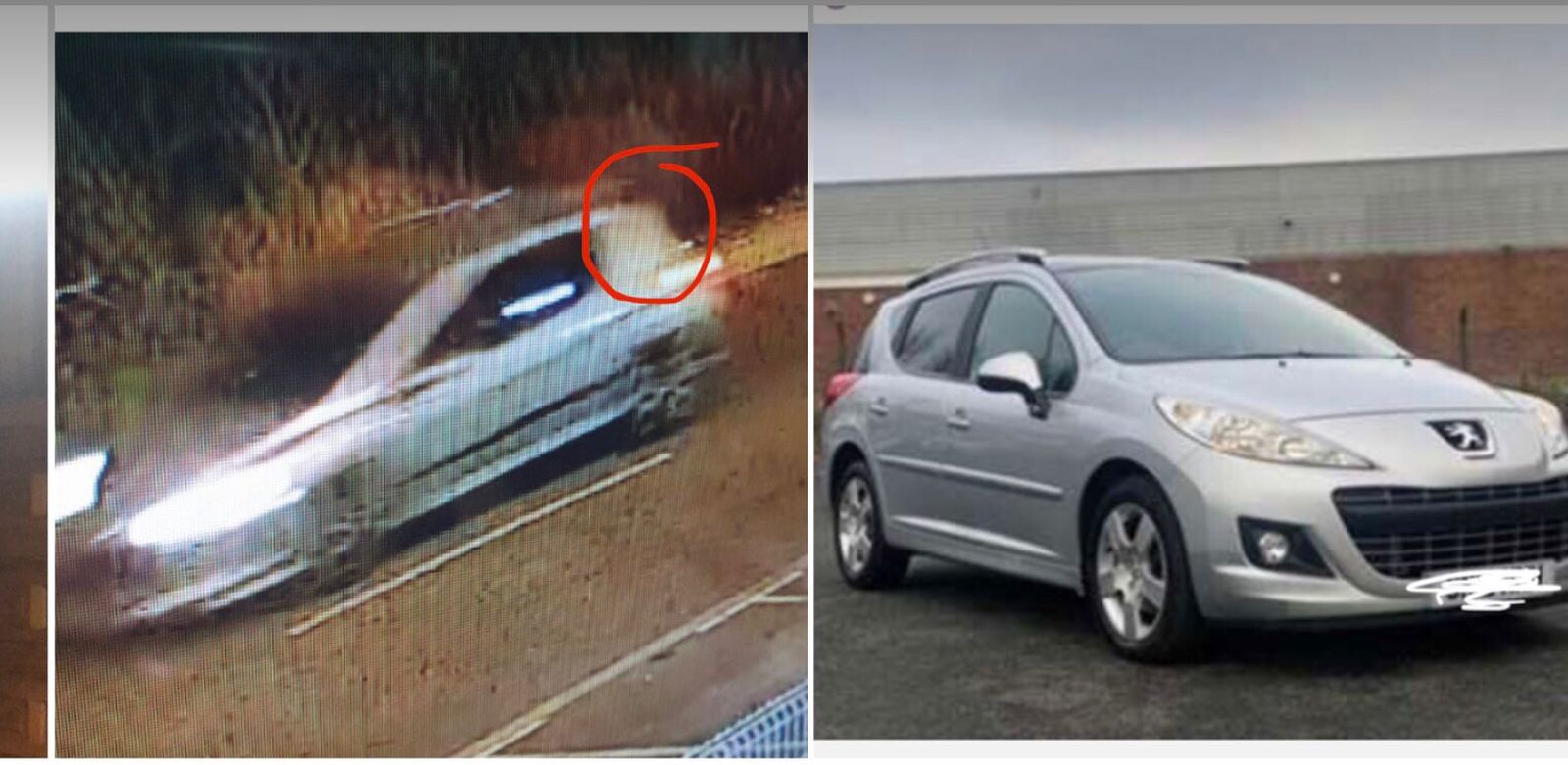 Imatge del cotxe implicat en l'accident que ha costat la vida a un motorista a Castelló de la Plana