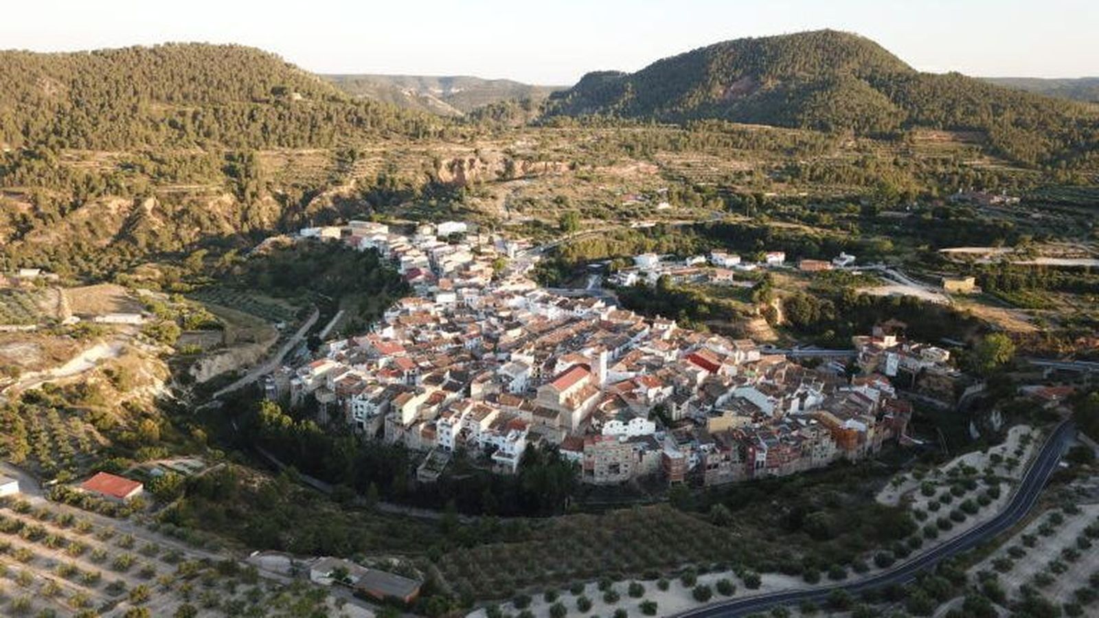 Imatge aèria de Bicorp, poble que ostentarà la capitalitat cultural en la modalitat de municipi de menys de 5.000 habitants