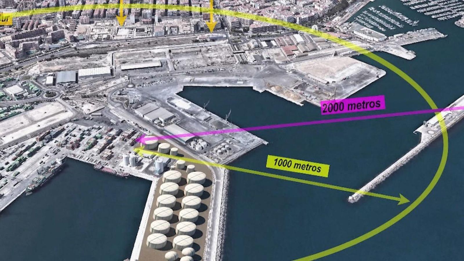 El projecte contempla la instal·lació per fases de 18 dipòsits d'emmagatzematge de combustible
