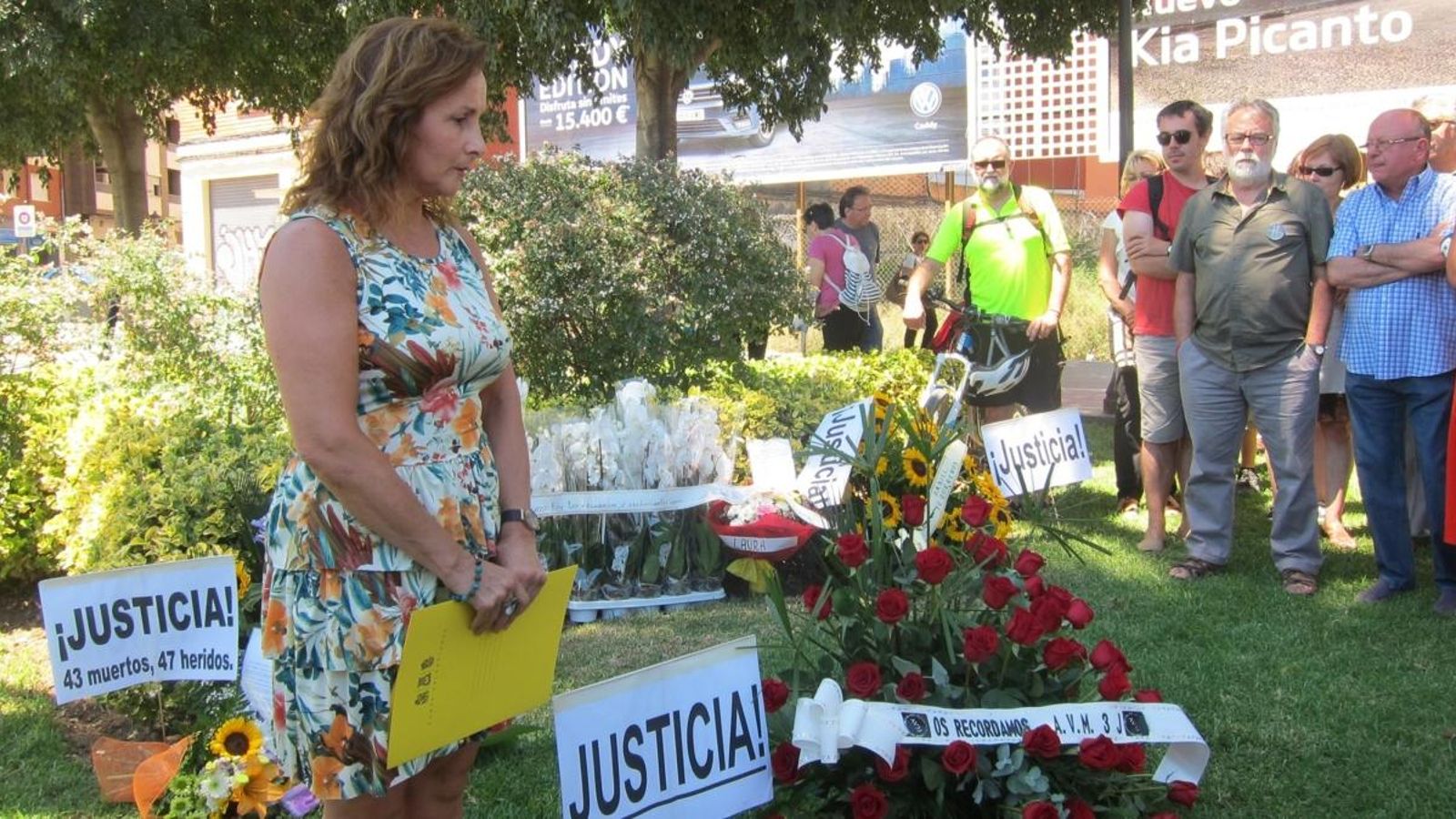 Homenatge de l'AVM3J a les víctimes en un aniversari de l'accident. Europa Press