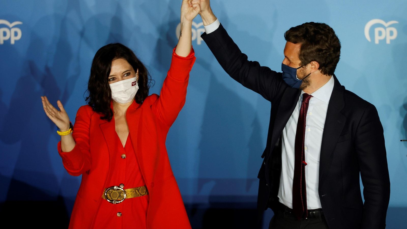 Casado i Ayuso celebren resultat electoral