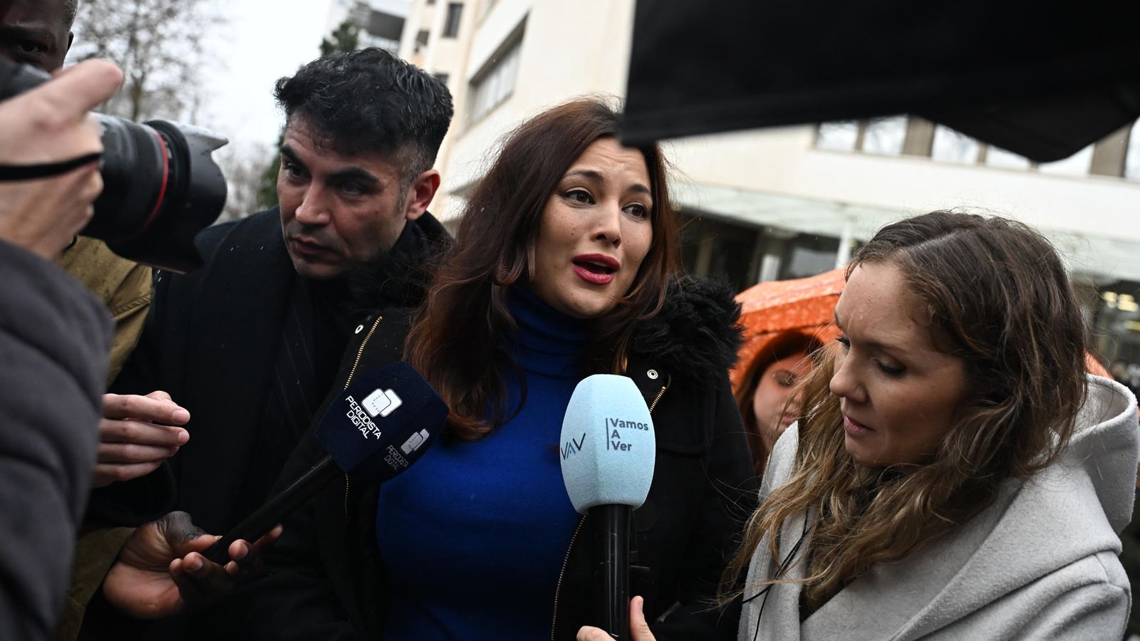 L'actriu Elisa Mouliaá, als jutjats de plaça de Castilla este dimarts