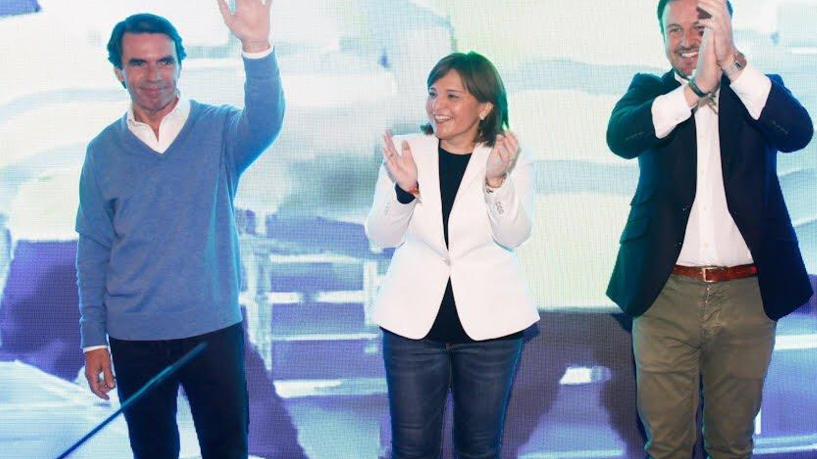 Aznar, Bonig i Ruz, en el míting d'aquest dissabte