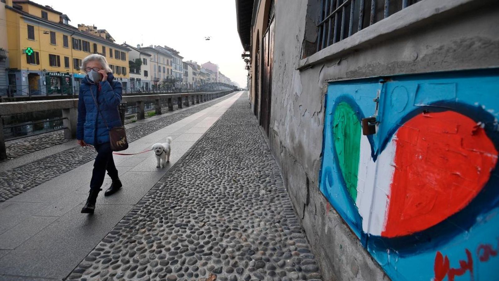 Una dona passetja a Milà