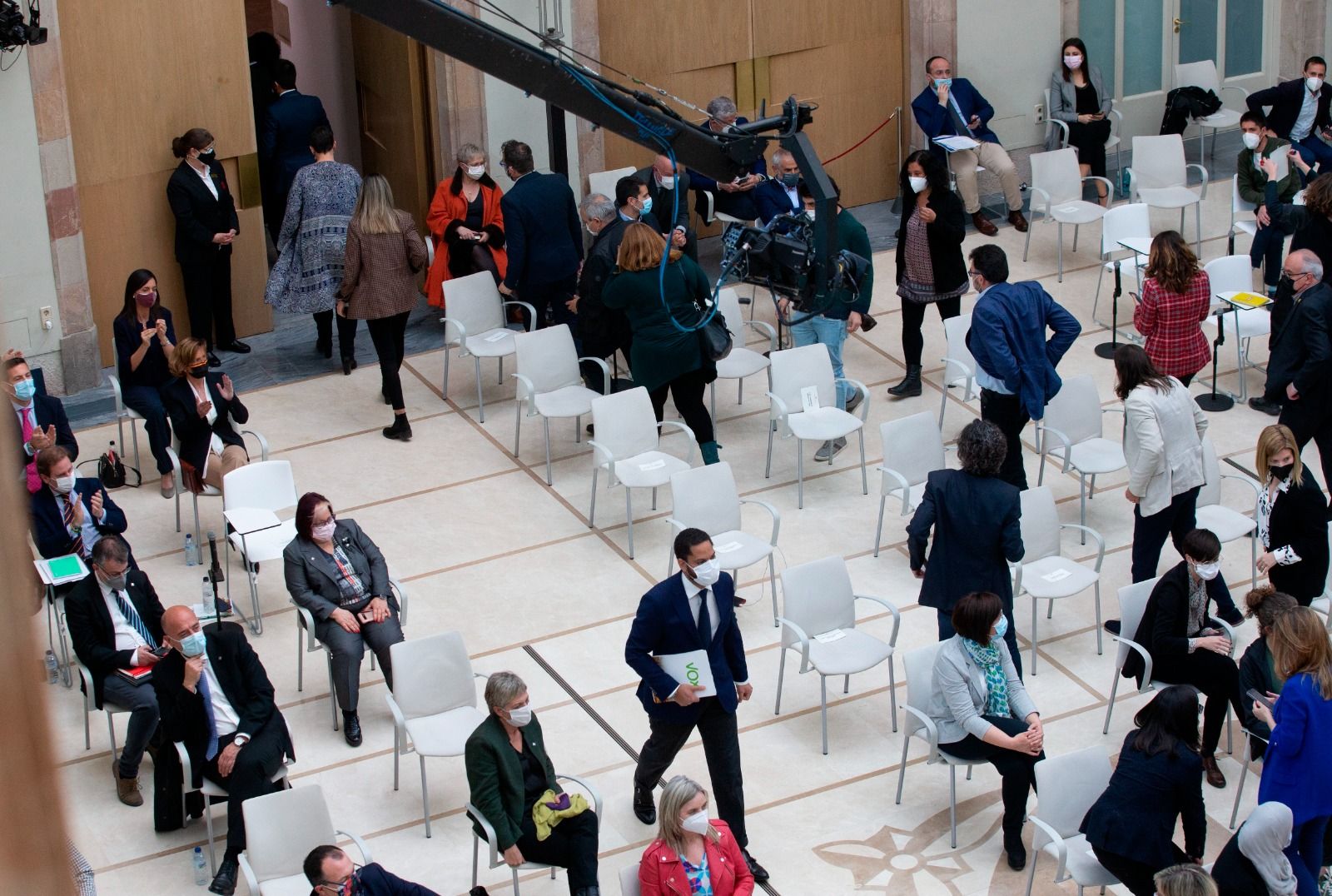 Moment en què alguns diputats han abandonat l'auditori