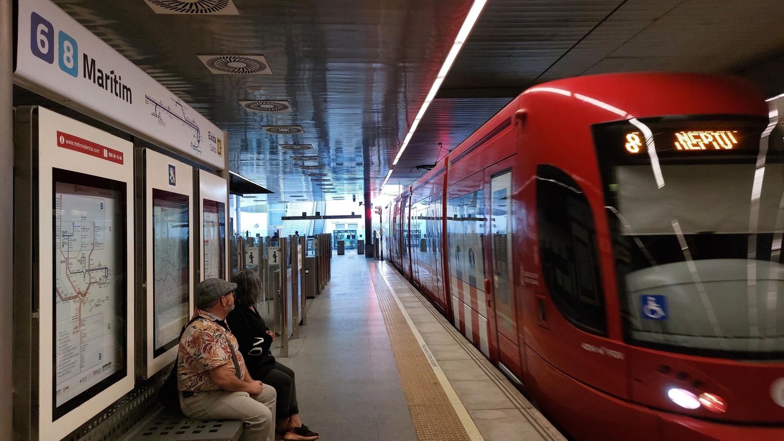 Imatge d'arxiu de la parada de metro de Marítim de Metrovalència