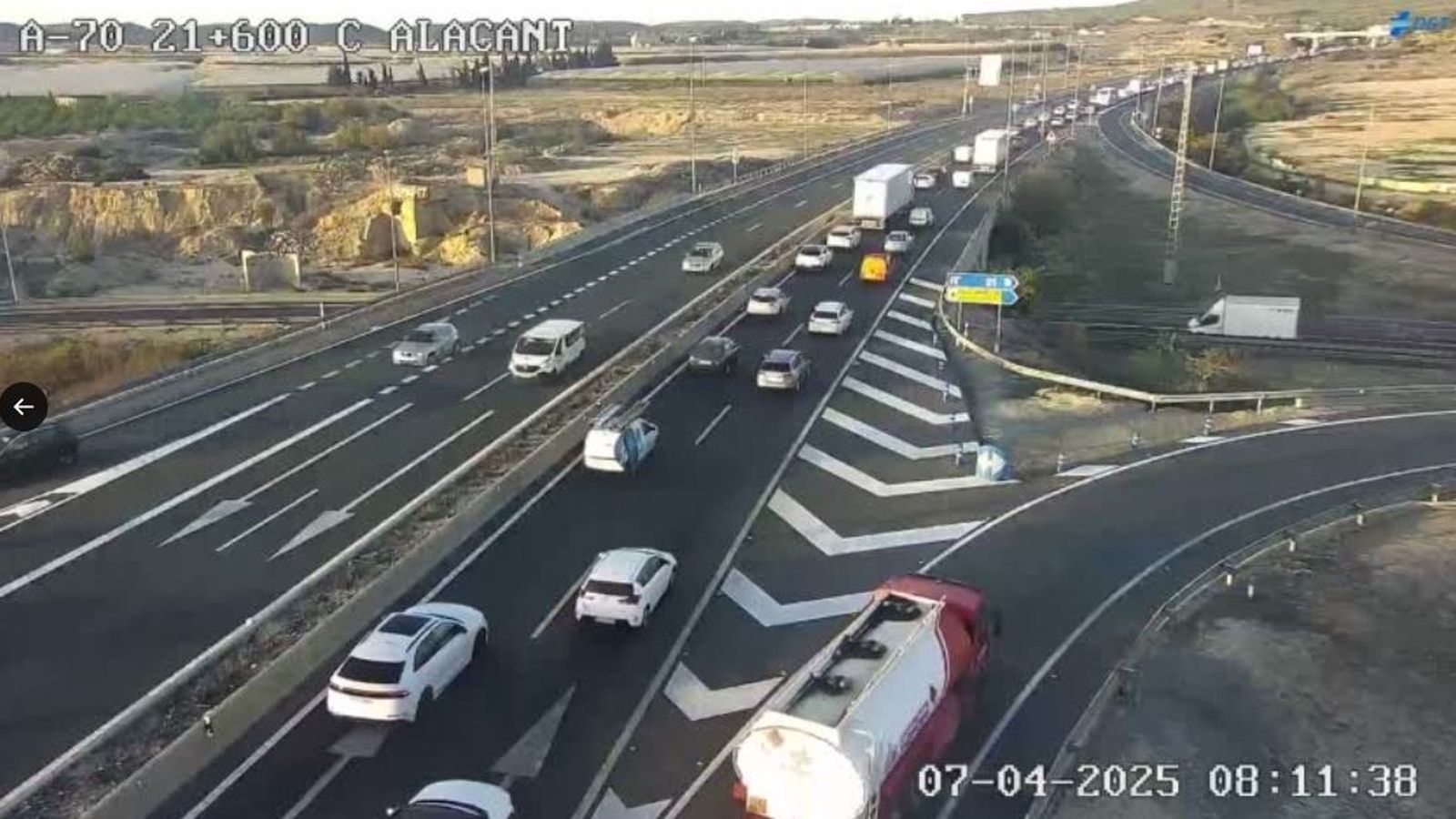 Retencions provocades per l'accident, este dilluns