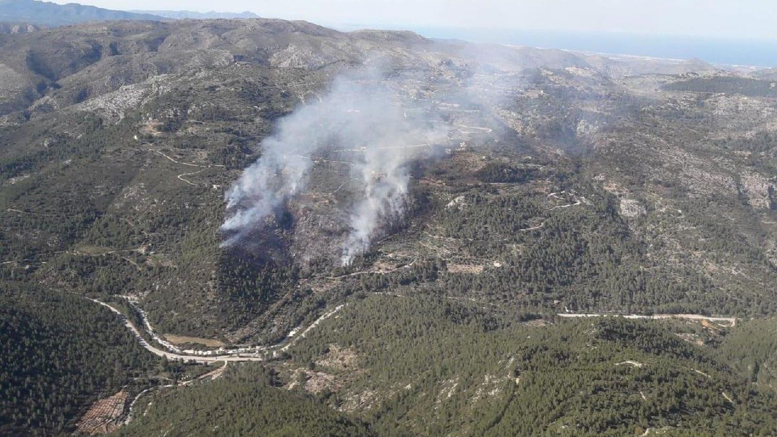 L'incendi a Castell de Castells