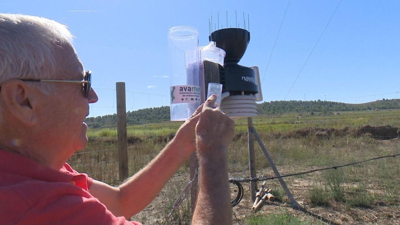 Un pluviòmetre d'Avamet