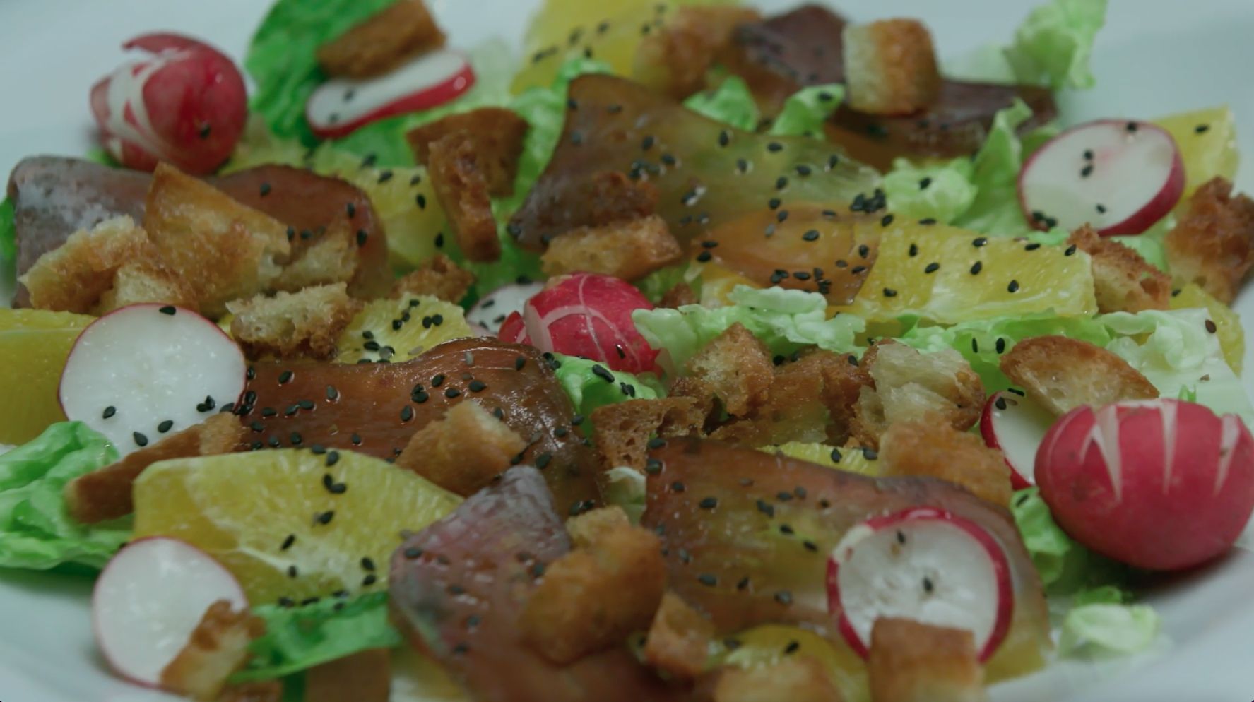 Ensalada de taronja i moixama Ensalada de taronja i moixama
