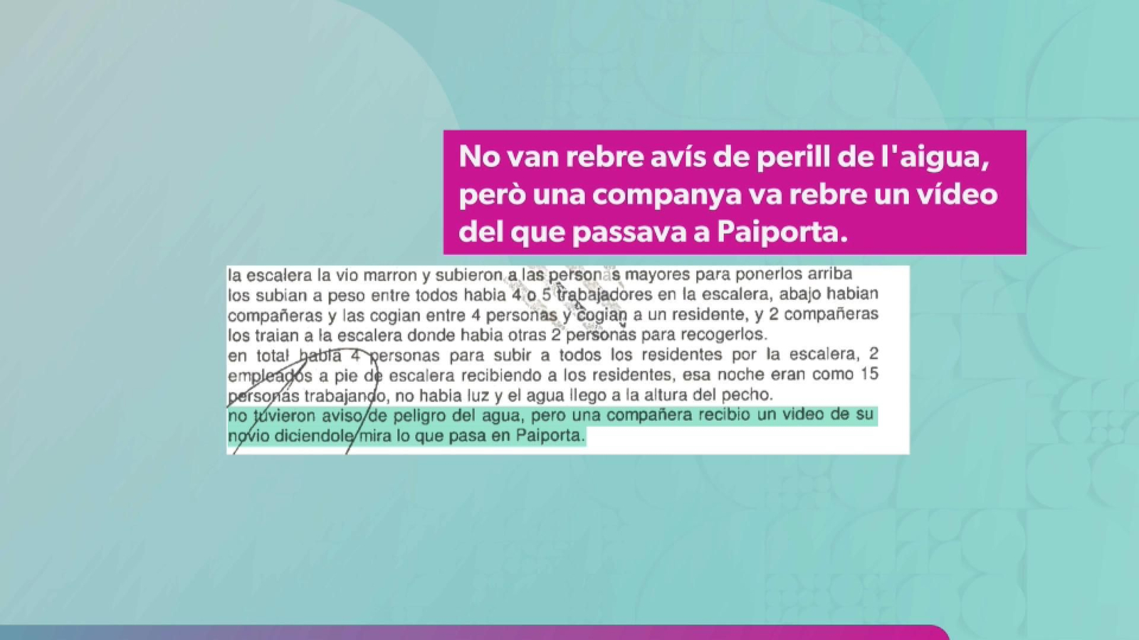 Captura de l'informe de la residència de Paiporta