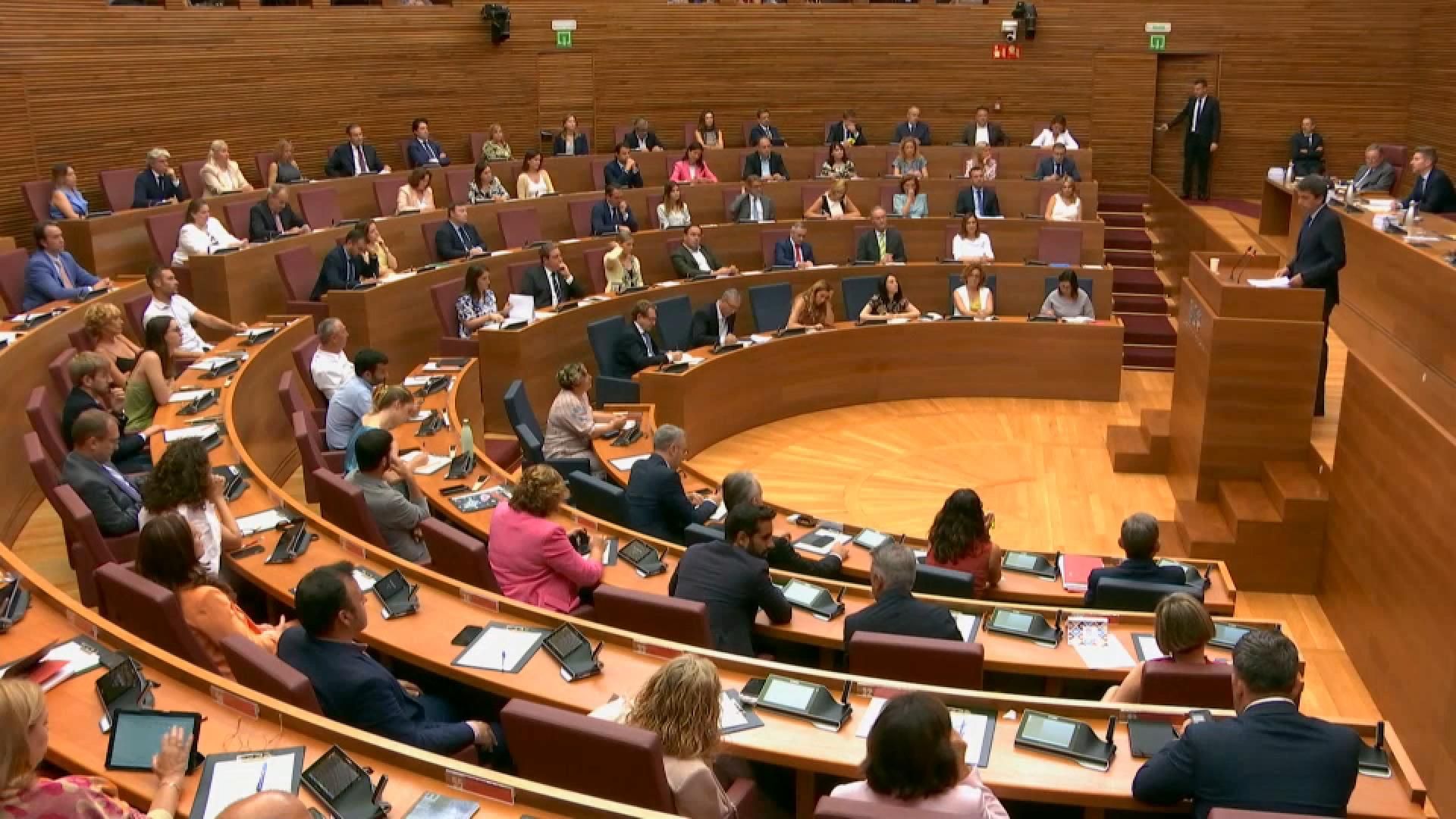 Carlos Mazón en un moment de la seua intervenció de la sessió d'investidura de les Corts