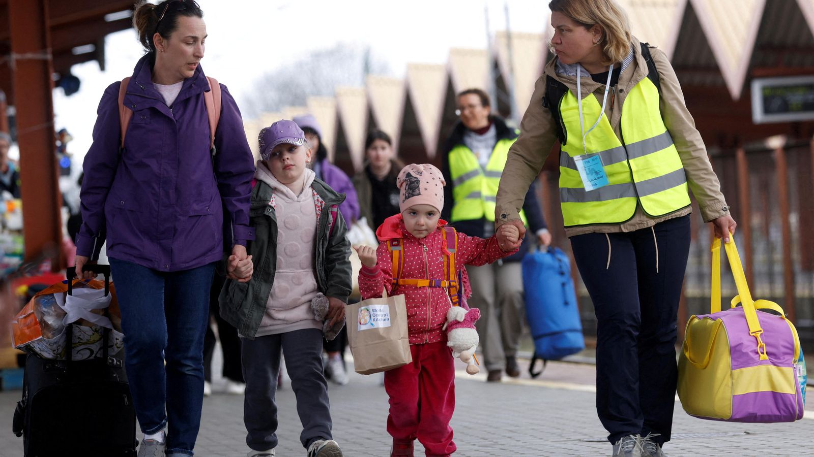 Refugiats ucraïnesos arriben a Polònia