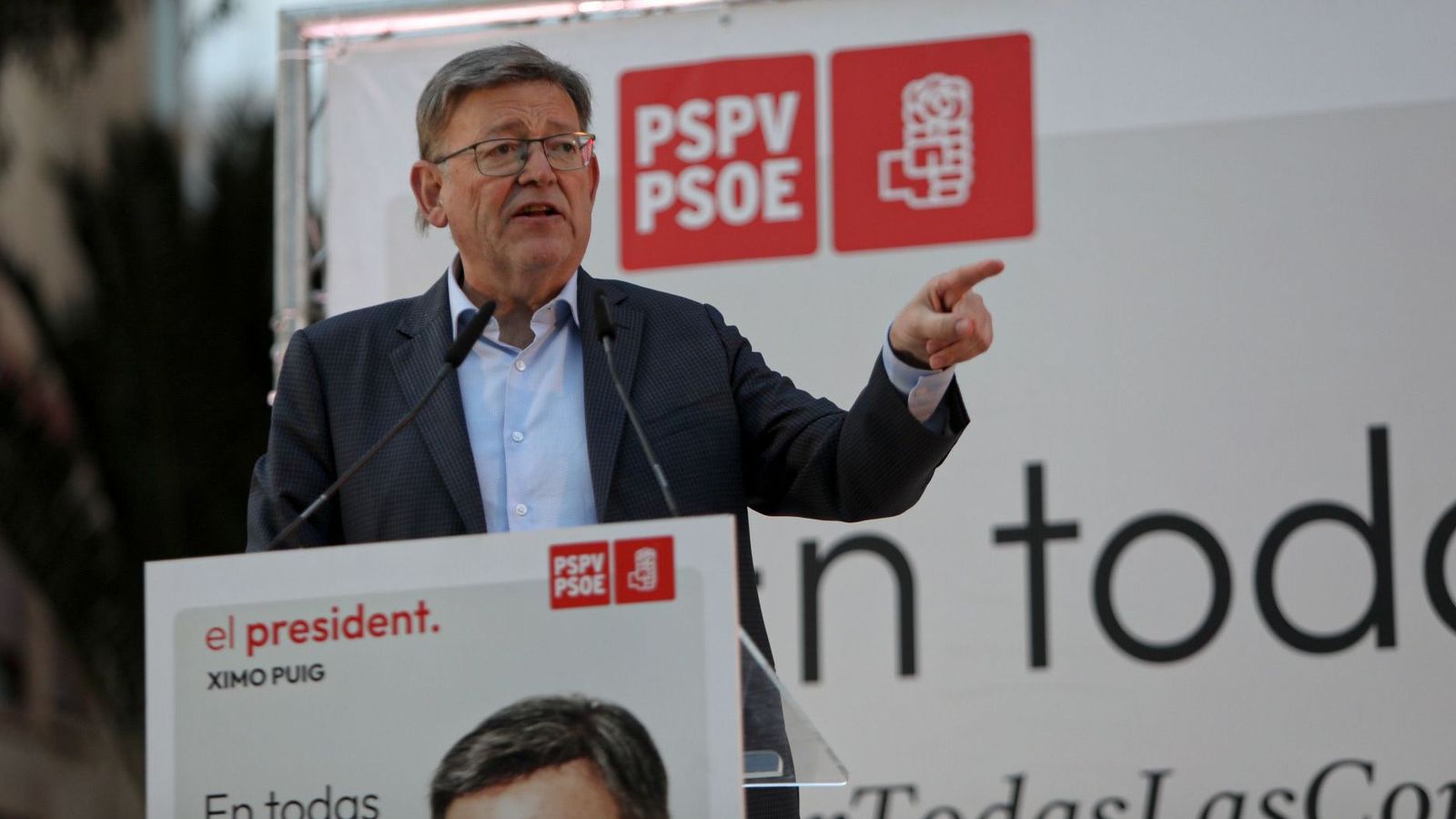Puig, en un mitin socialista en què va intervindre aquesta setmana