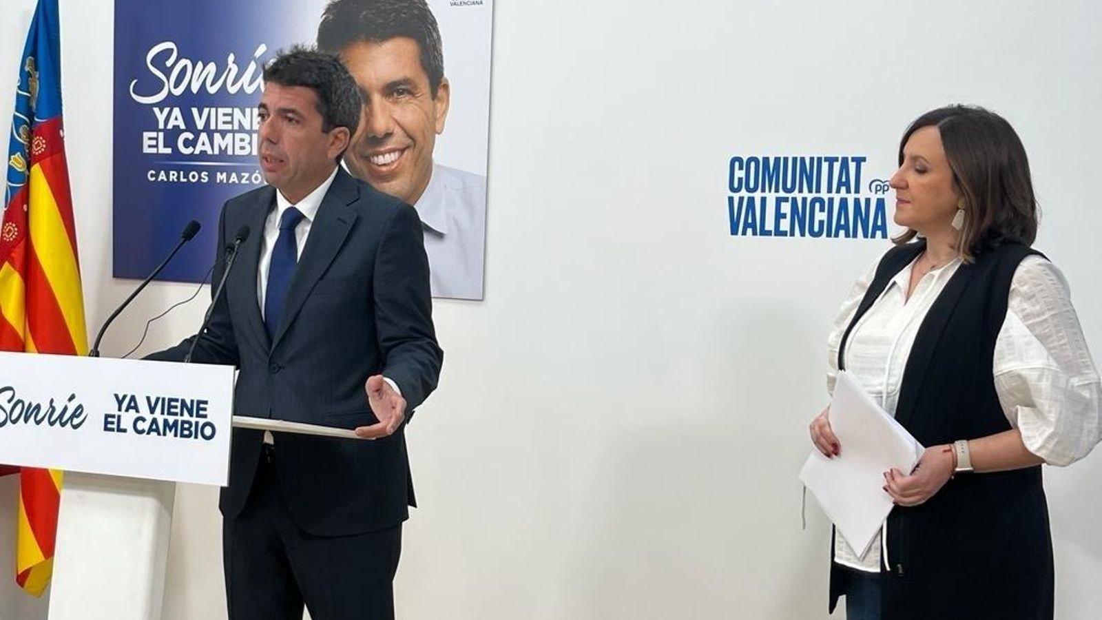 Carlos Mazón i María José Català aquest dilluns a València