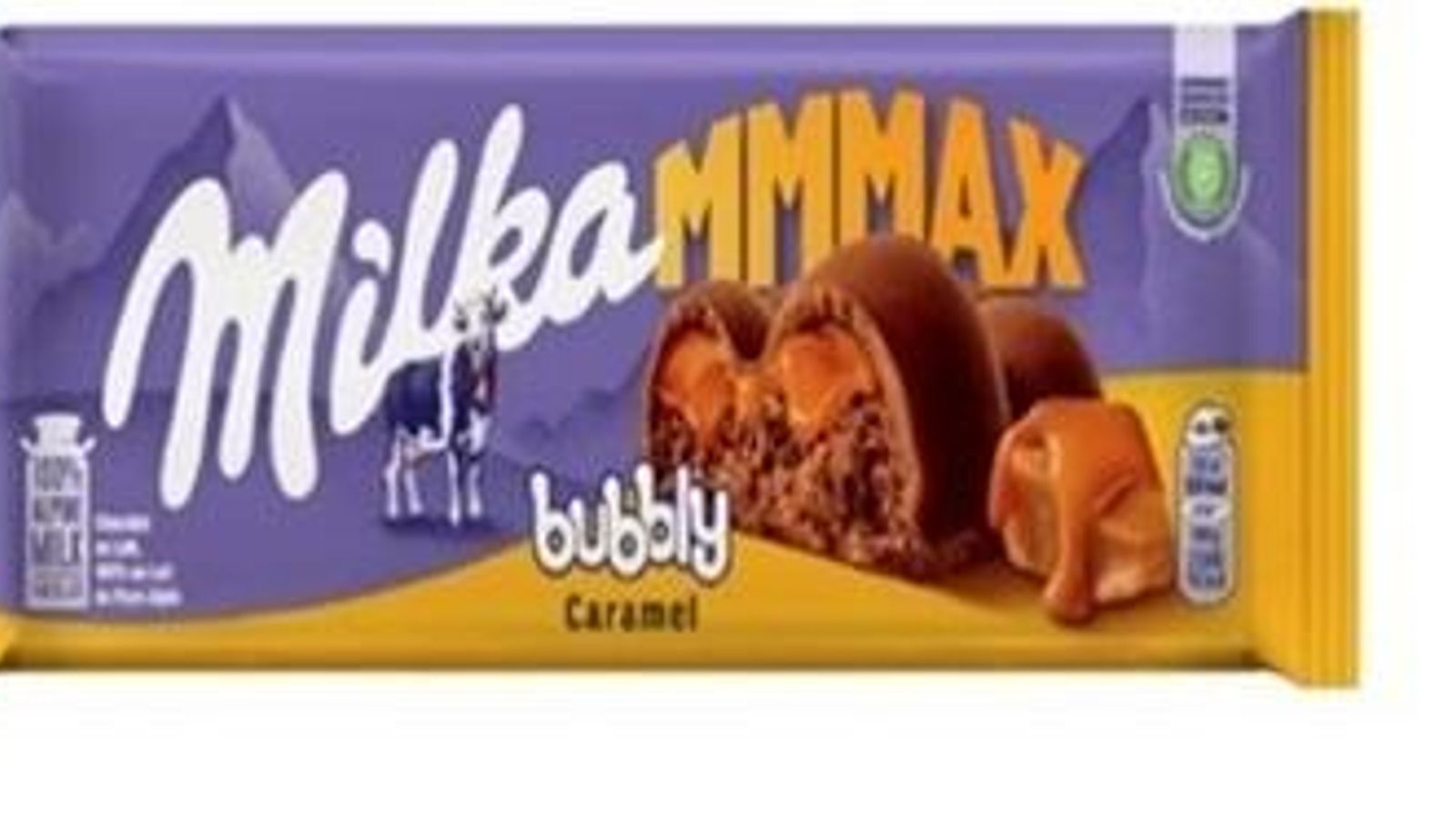 Tableta de Milka MMMAX bubbly caramel
