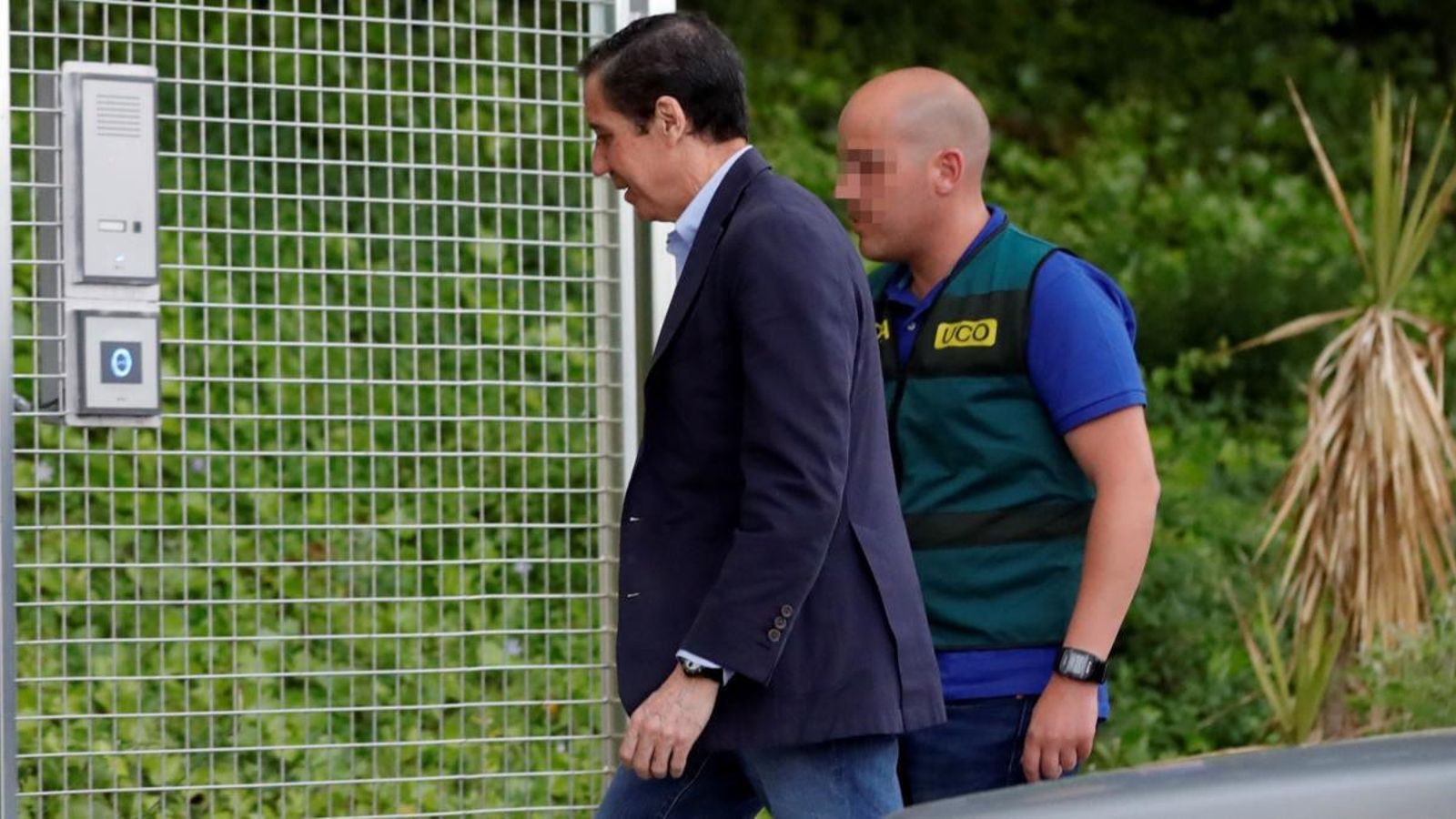 L'expresident de la Generalitat Eduardo Zaplana quan va ser detingut el maig passat