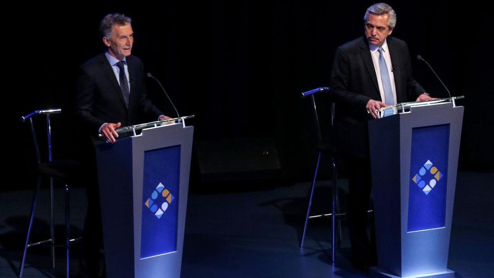 Mauricio Macri i Alberto Fernández, durant un debat